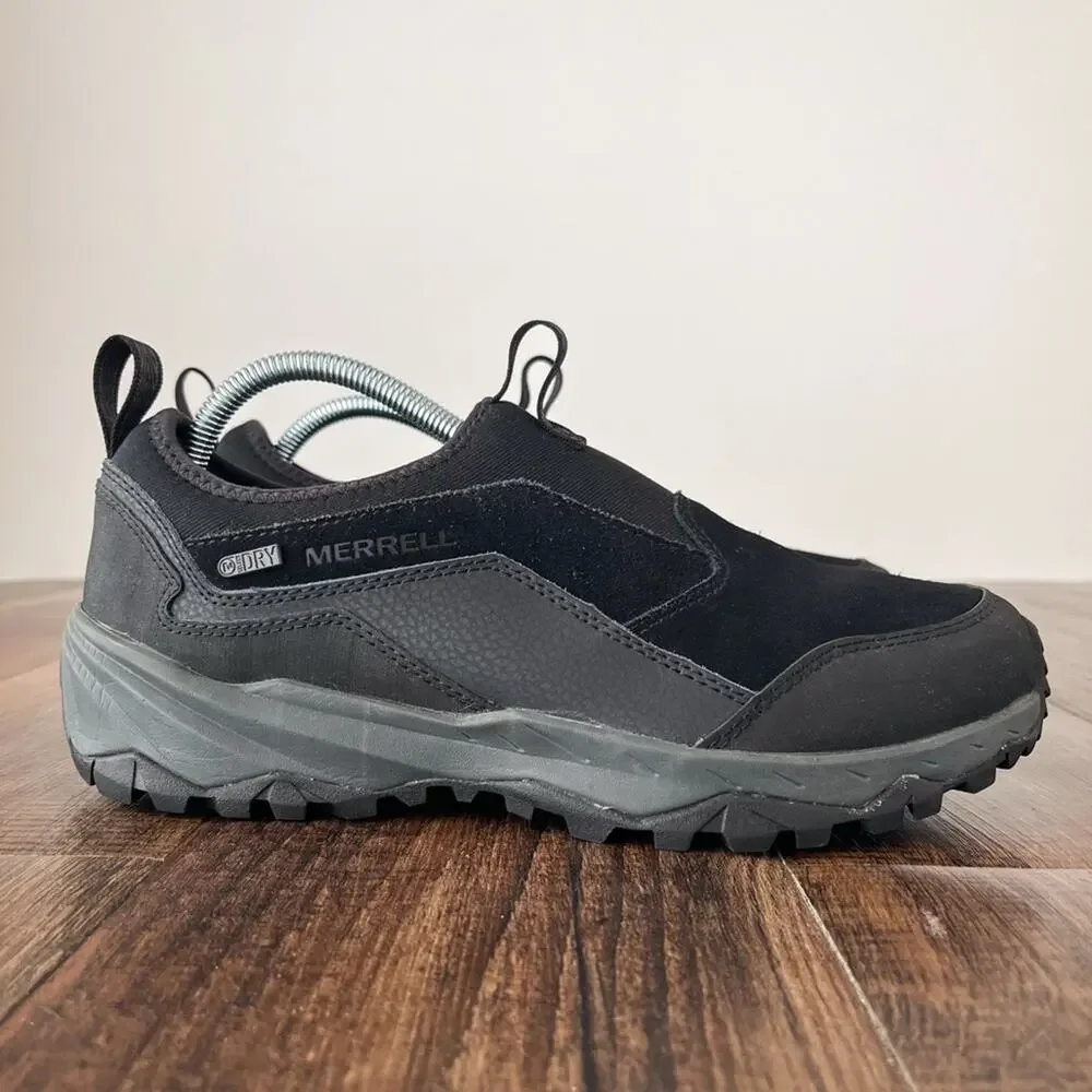Merrell Icepack Polar Moc Waterproof Suede Slip On Shoe J95057 Size 8.5 Black